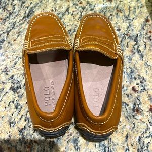 Polo Ralph Lauren moccasins, Tan full grain leather. Penny Loafers